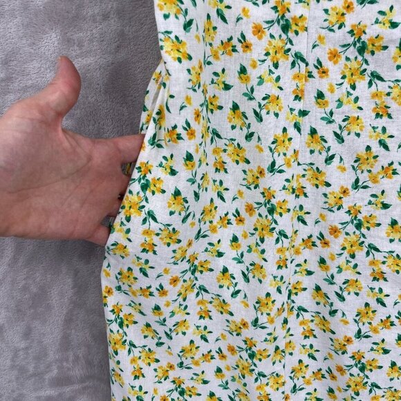 Old Navy Tall Fit & Flare Linen Blend Strapless Mini Dress Floral - Picture 5 of 15